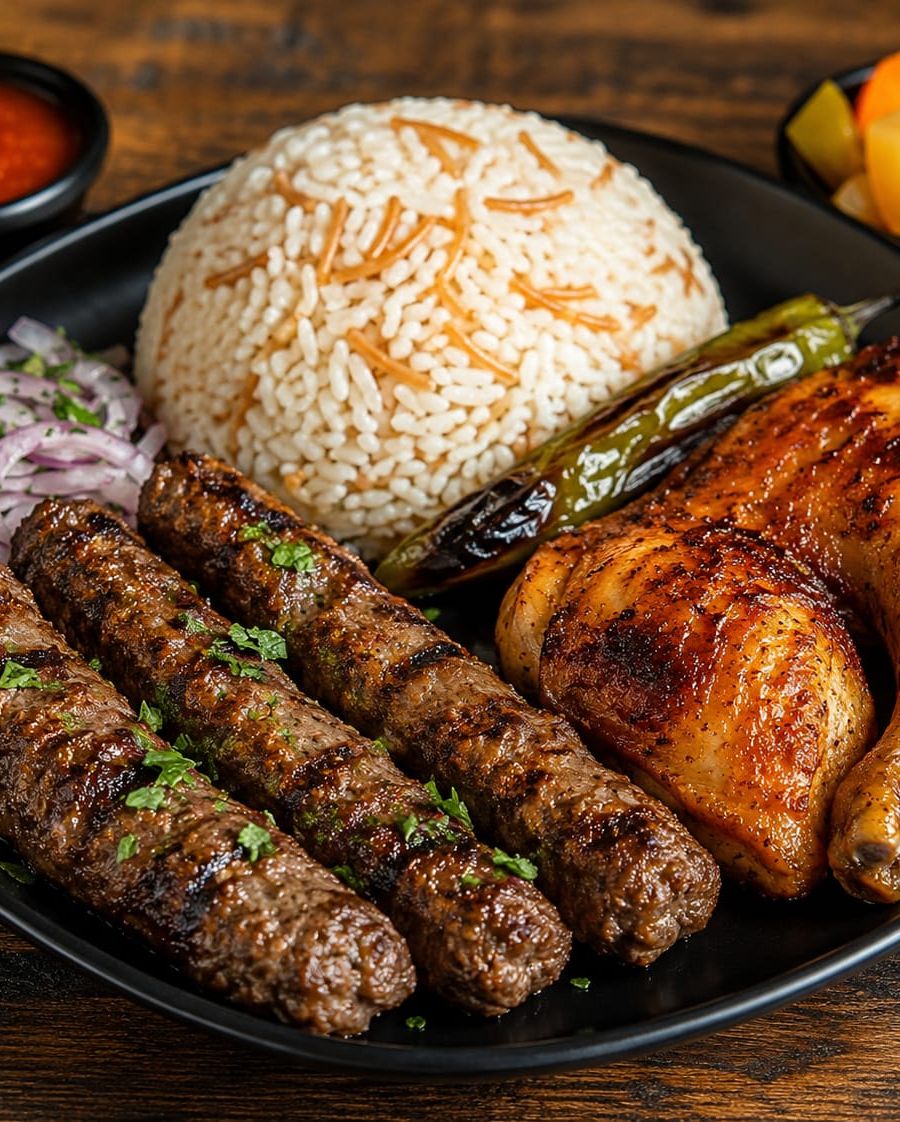 وجبة ربع كفتة كندوز وربع فراخ