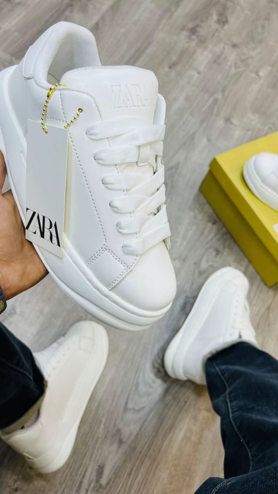 Zara White Platform Sneaker
