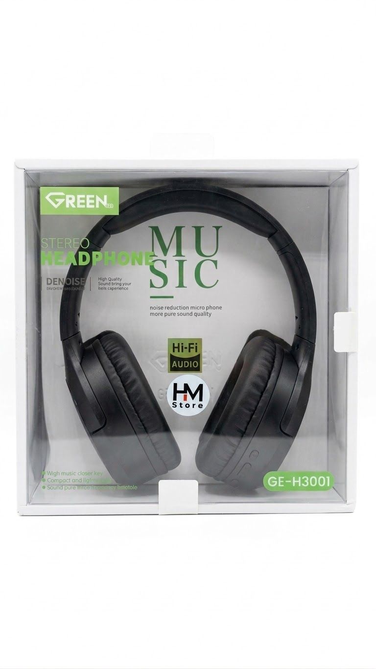 GREEN Lion Stereo Headphone (GE-H3001) Black