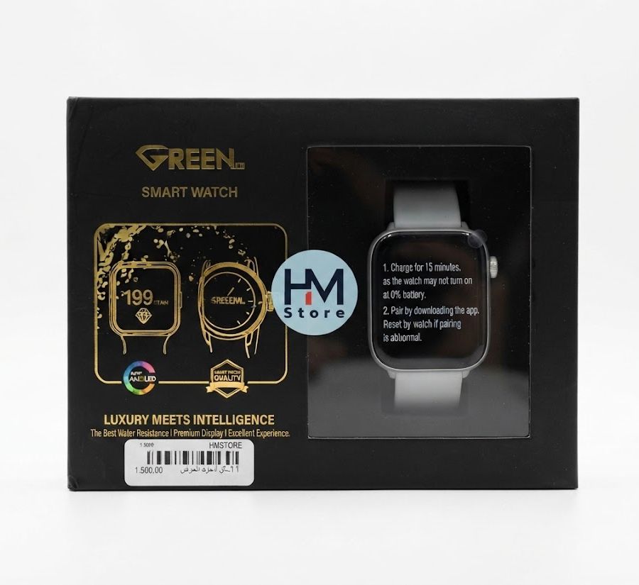 ساعة ذكية Green Lion Smart Watch بتقنية AMOLED وشاشة مقاس 1.99 بوصة (GE-53)