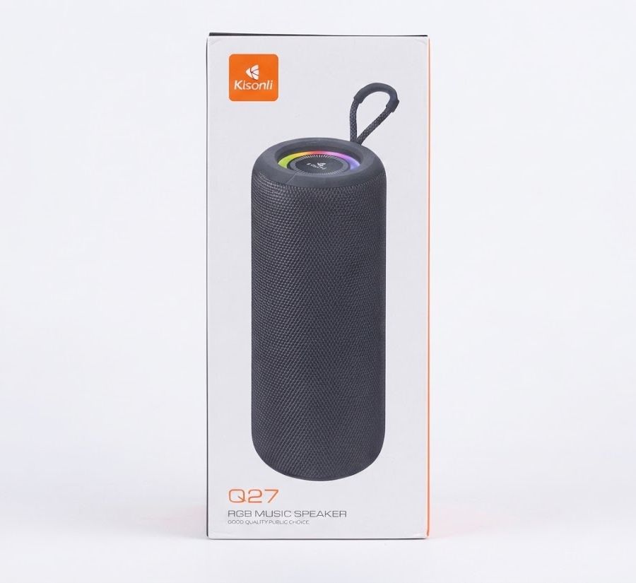 مكبر صوت لاسلكي Kisonli Q27 بإضاءة RGB وتصميم محمول (RGB Music Speaker)