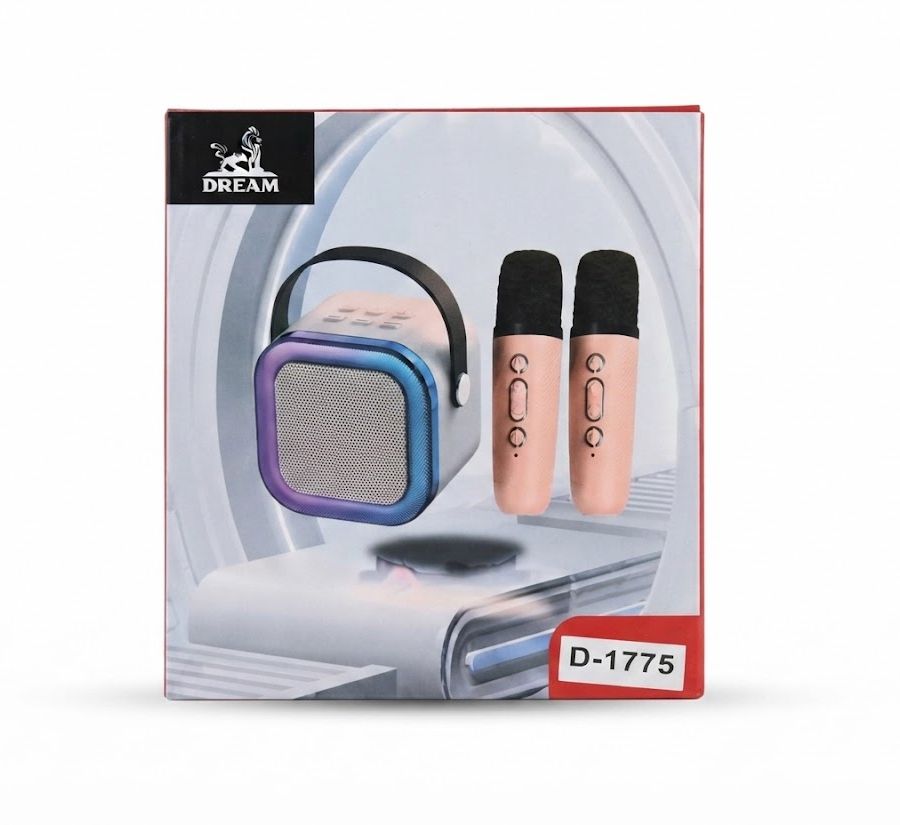مكبر صوت محمول مع 2 ميكروفون DREAM Karaoke Speaker (Model: D-1775)