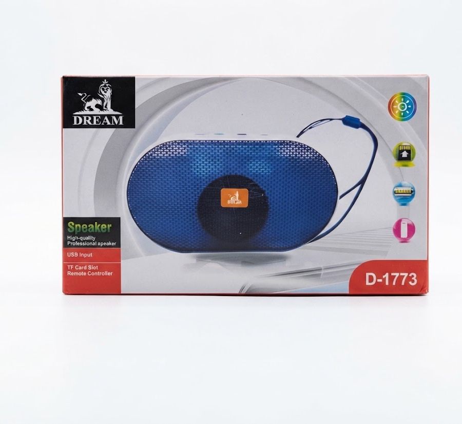 مكبر صوت محمول عالي الجودة مع حزام تعليق ودعم مدخل USB و TF Card - موديل DREAM D-1773