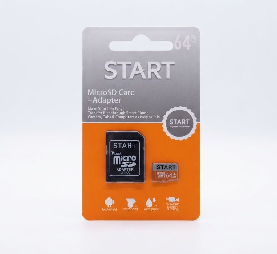 كارت ميموري ستارت 64 جيجابايت مع محول - START MicroSD Card + Adapter (64GB)