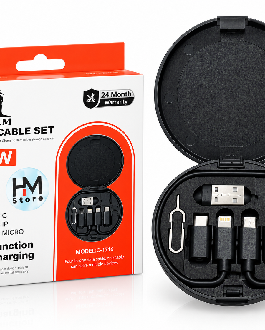 طقم كابلات وشحن متعدد الوظائف 60 واط  - Dream Data Cable Set 60W (Model: D-1716)