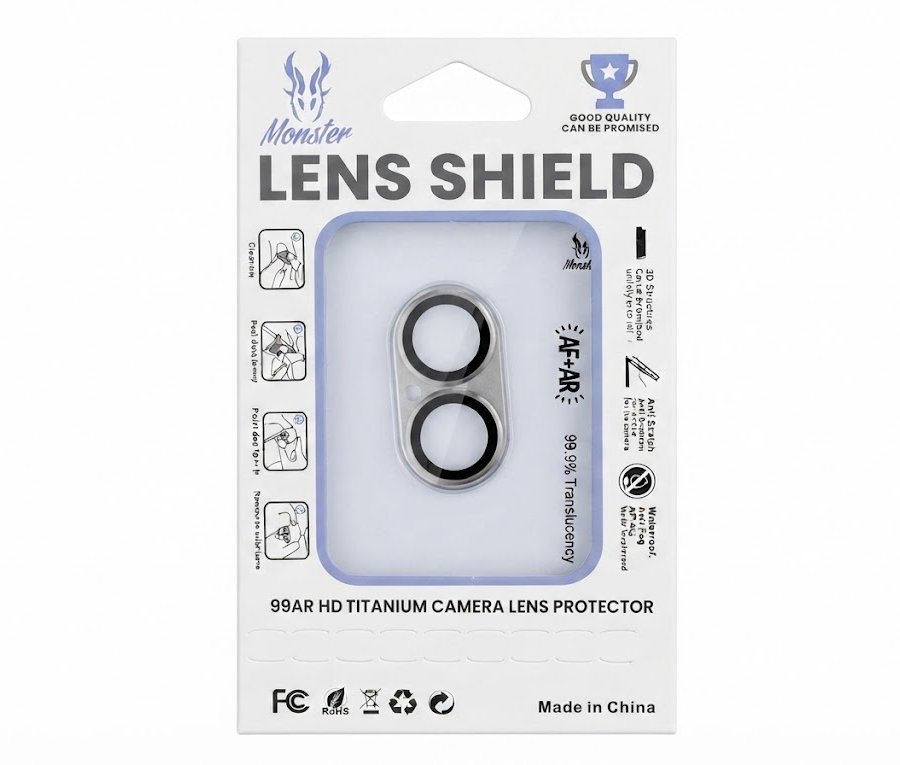 حامي عدسات الكاميرا التيتانيوم عالي الوضوح مونستر لينس شيلد - Monster Lens Shield 99AR HD Titanium Camera Lens Protector