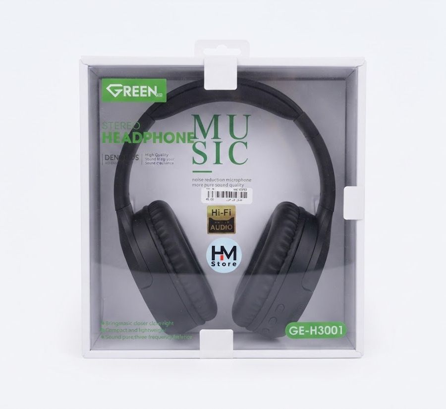 سماعة رأس ستيريو لاسلكية جرين موديل  (GE-H3001)