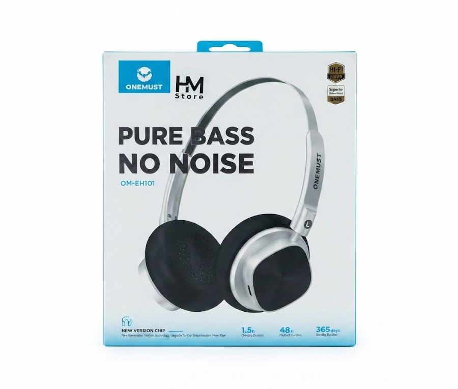 ماعة رأس لاسلكية ونماست بيور باس - ONEMUST Pure Bass Wireless Headphone (OM-EH101)