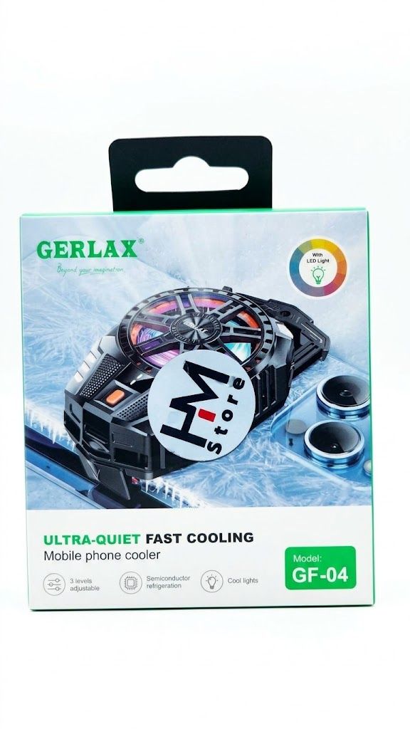 مبرد هاتف جيرلاكس GF-04 - تبريد نصف موصل سريع وهادئ (GERLAX GF-04 Ultra-Quiet Fast Cooling Mobile Phone Cooler).