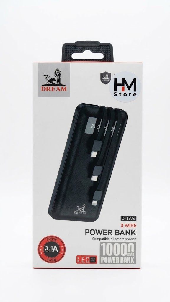 باور بانك دريم D-1976 بسعة 10,000 مللي أمبير - (DREAM Power Bank 10,000mAh D-1976).