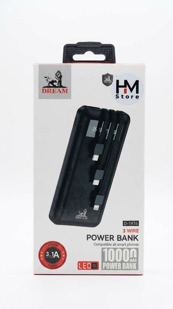 باور بانك دريم D-1976 بسعة 10,000 مللي أمبير - (DREAM Power Bank 10,000mAh D-1976).