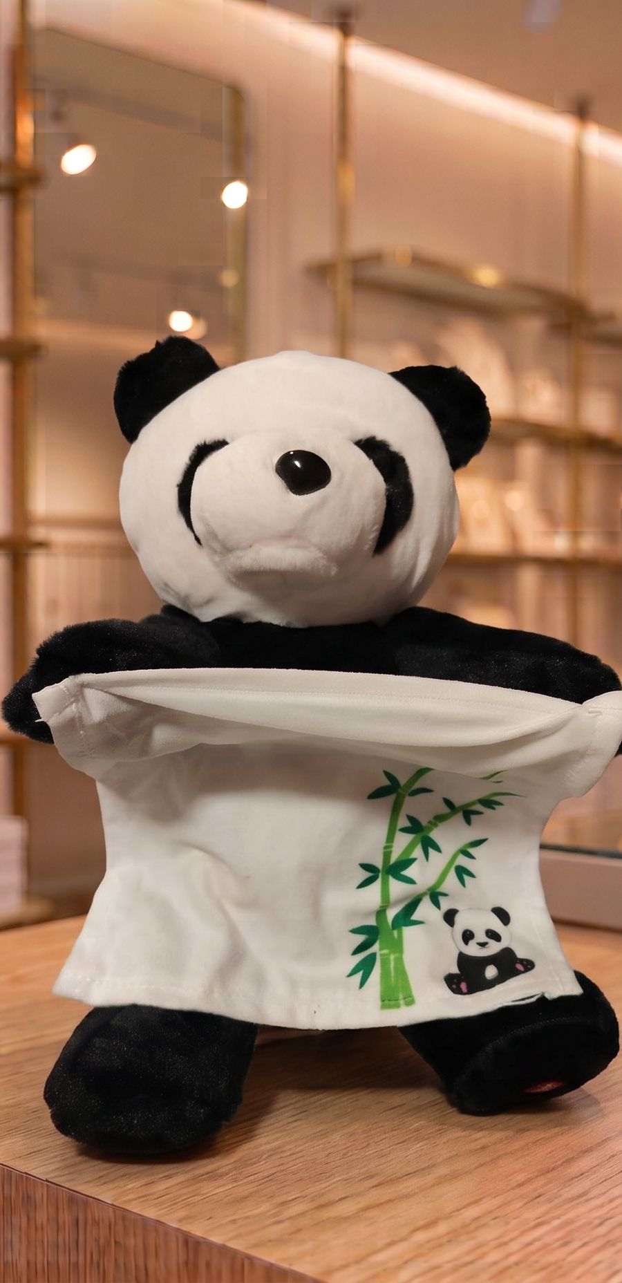 دمية باندا تفاعلية ناعمة مع بطانية ألعاب الغميضة (Peek-A-Boo Panda Plush)