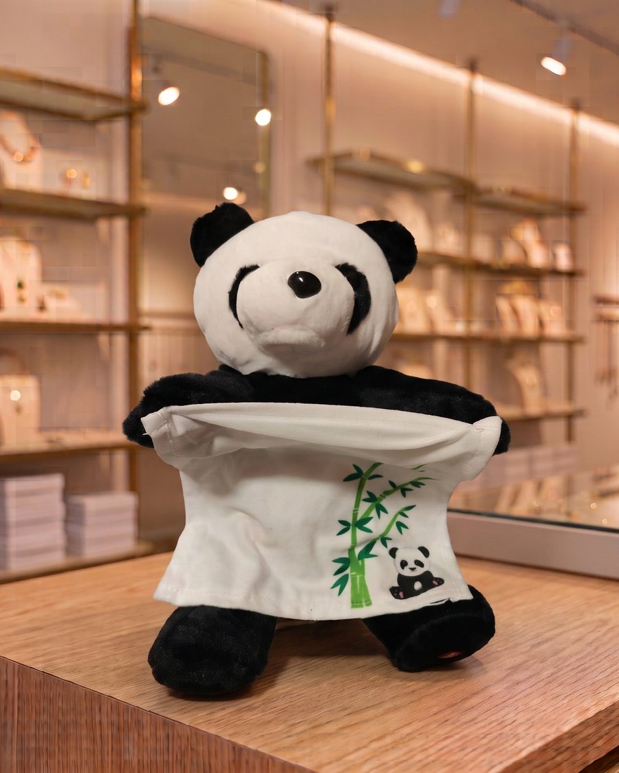 دمية باندا تفاعلية ناعمة مع بطانية ألعاب الغميضة (Peek-A-Boo Panda Plush)
