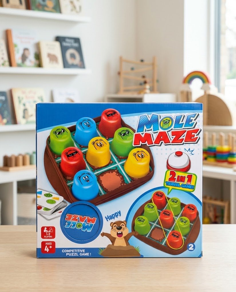 لعبة متاهة التفاعلية 2 في 1 (Mole Maze - Travel Game)