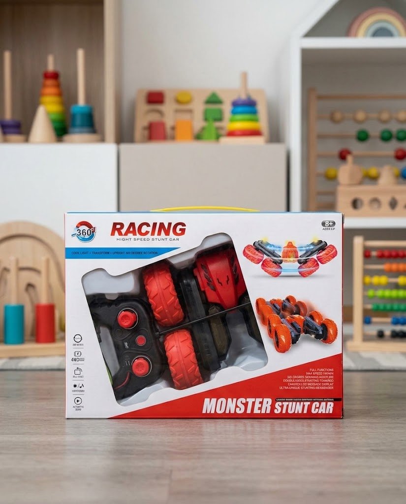 سيارة الحركات البهلوانية الذكية للتحكم عن بُعد (Racing Monster Stunt Car 4WD)