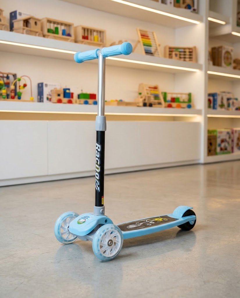 سكوتر أطفال ثلاثي العجلات بتصميم سيارات السباق (Racing Car 3-Wheel Kids Scooter)