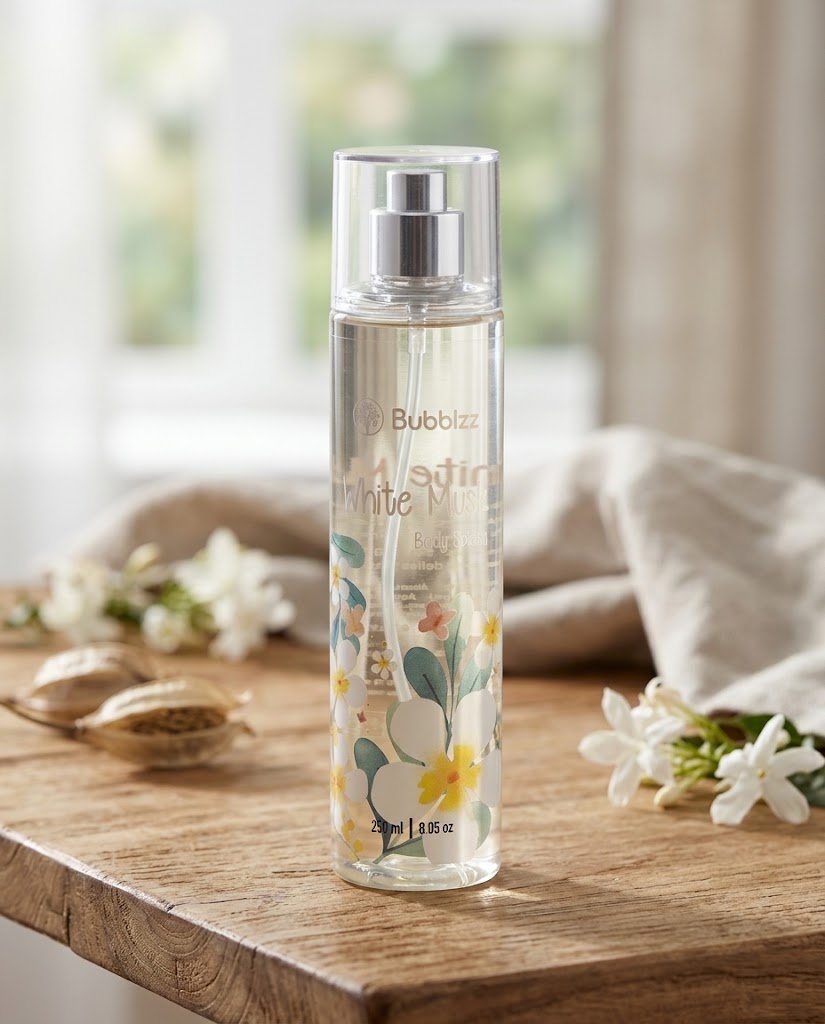 معطر الجسم وايت مسك – Bubblzz White Musk Body Splash (سعة 250 مل)