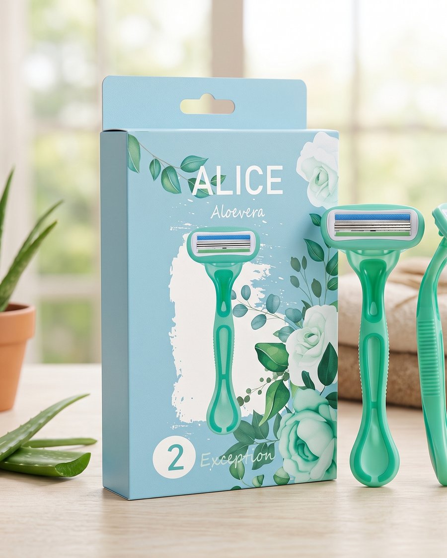ماكينة حلاقة أليس بخلاصة الصبار (Alice Aloe Vera Razor - Exception)