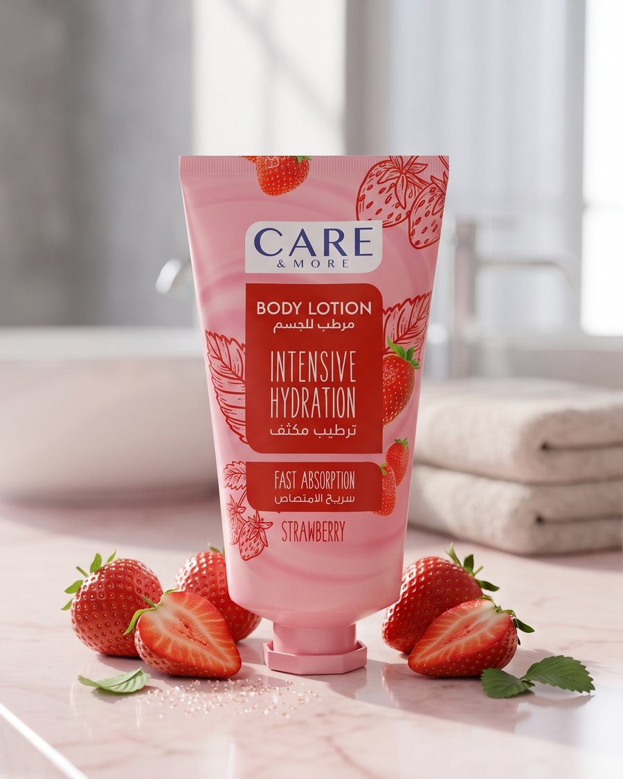 لوشن مرطب للجسم كير آند مور بالفراولة (Care & More Body Lotion - Strawberry)