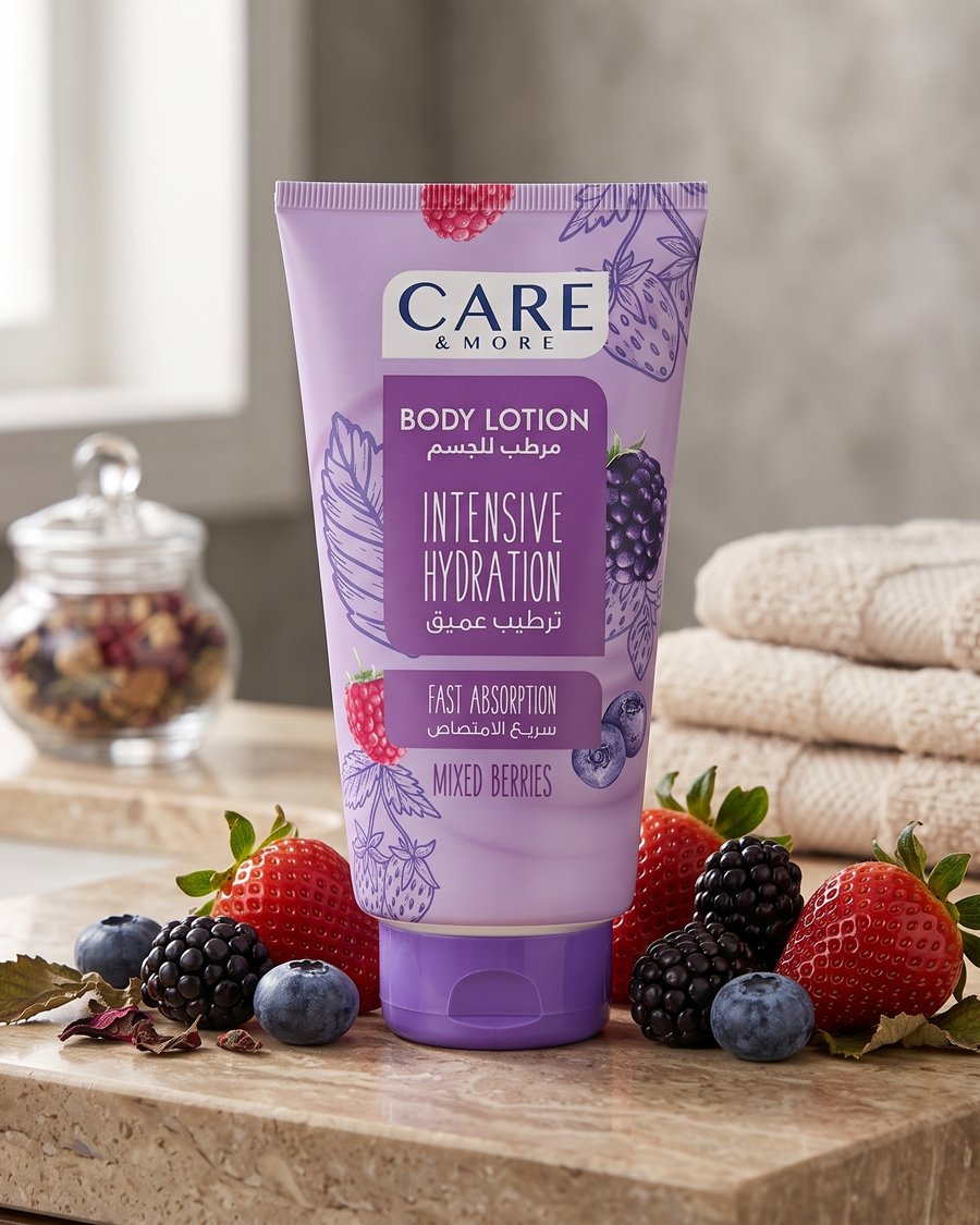 لوشن مرطب للجسم كير آند مور بالتوت المشكل (Care & More Body Lotion - Mixed Berries)
