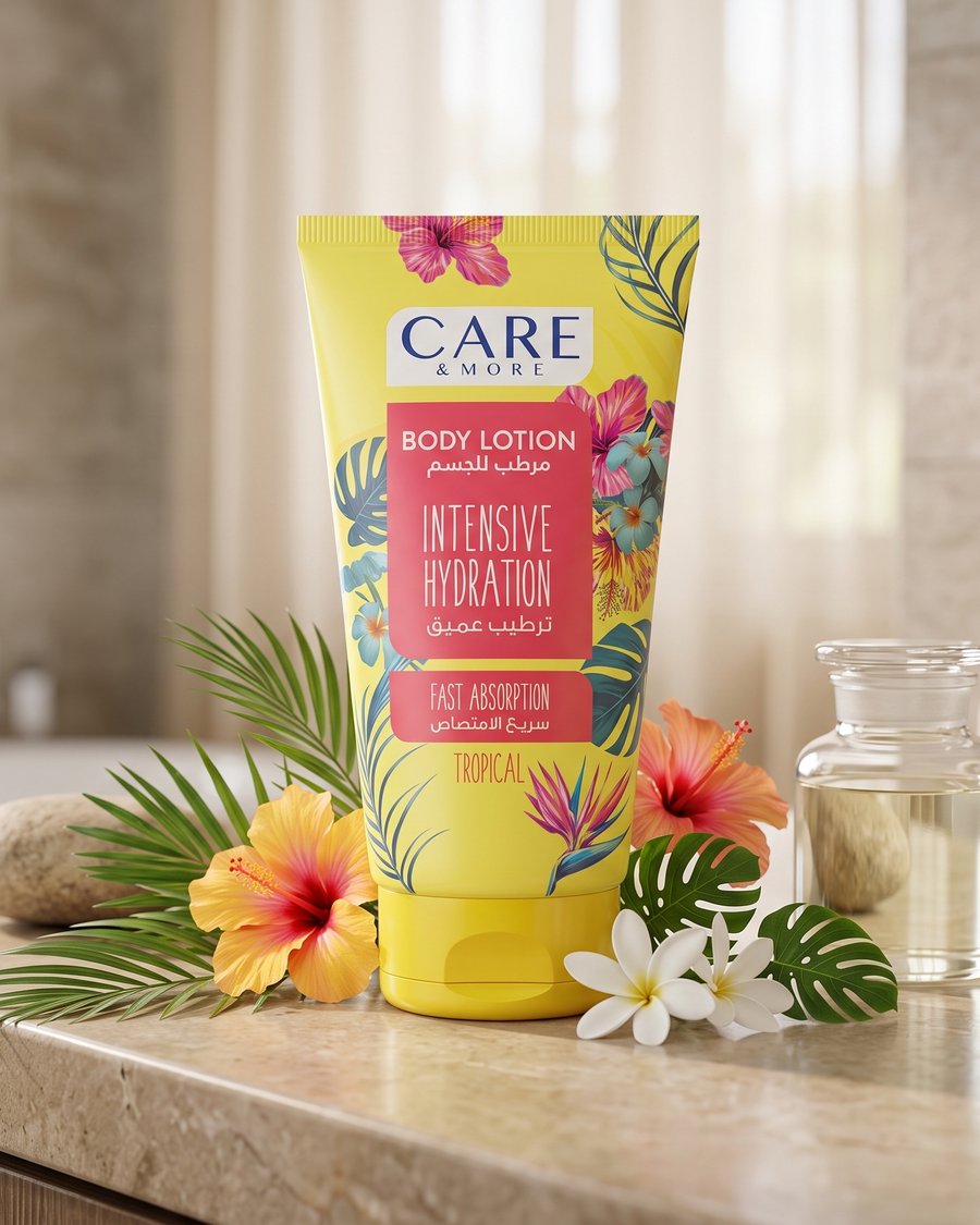 لوشن مرطب للجسم كير آند مور بالعبير الاستوائي (Care & More Body Lotion - Tropical)