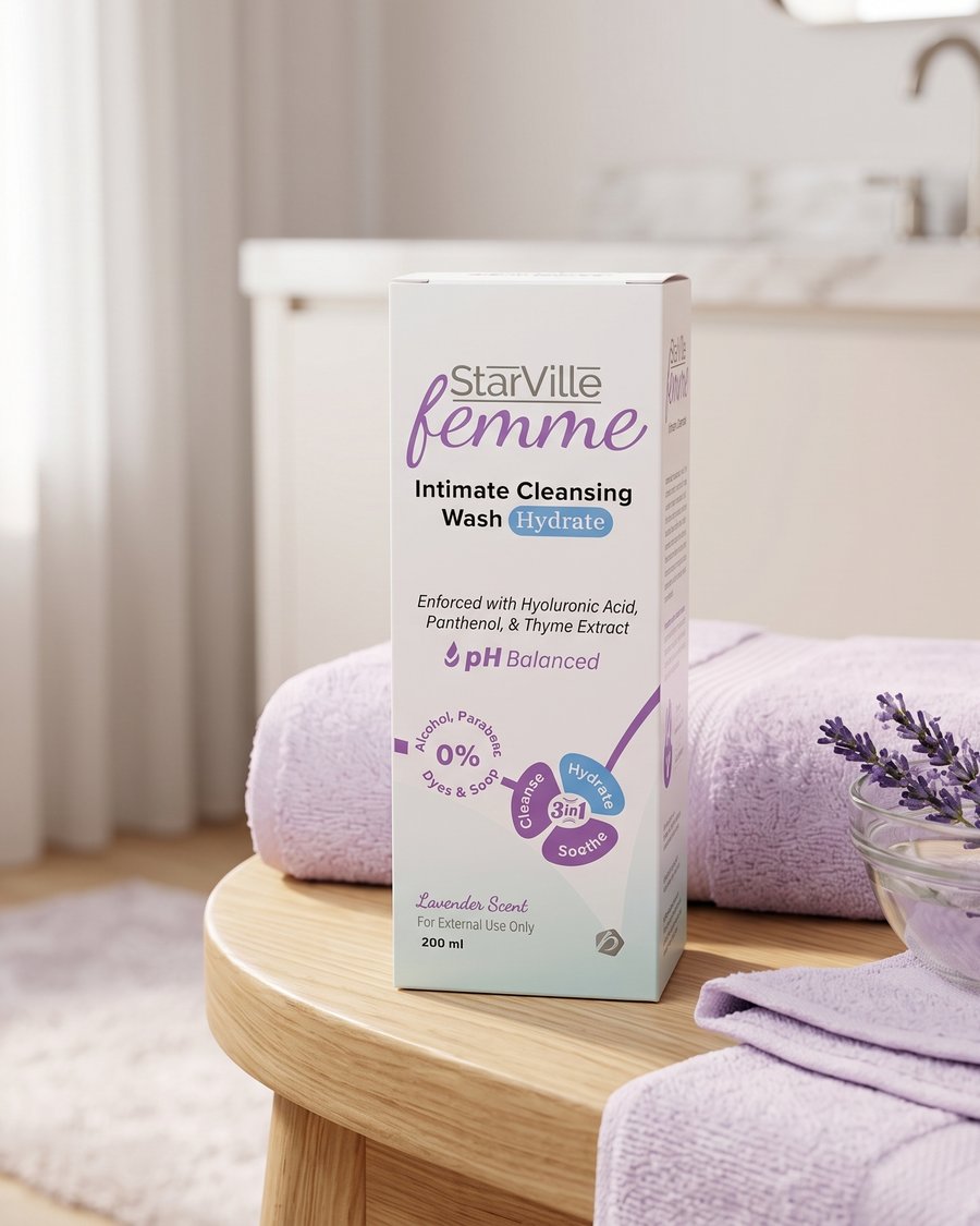 غسول ستارفي ليدي للمناطق الحساسة (برائحة اللافندر) - StarVille Femme Intimate Wash