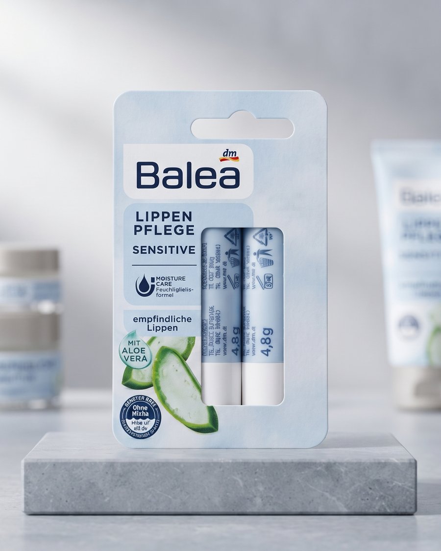 مرطب الشفاه باليا للعناية بالشفاه الحساسة (Balea Lippenpflege Sensitive) من متجر "دي إم" (dm).